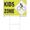 Sunburst Systems Sign Kid's Zone 22 in x 32 in Plastic with Step Stake 3850 - alternate 1